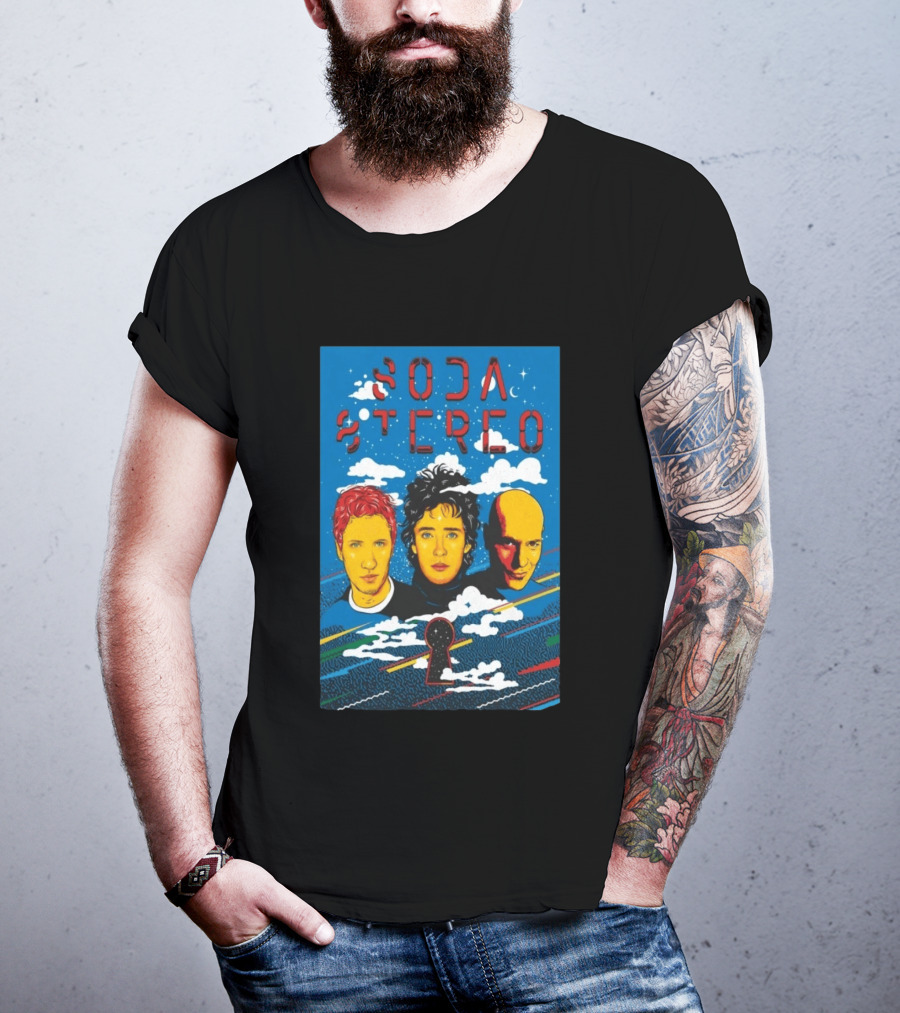 Soda Stereo Band Ecos 2026 Keyhole T-Shirt