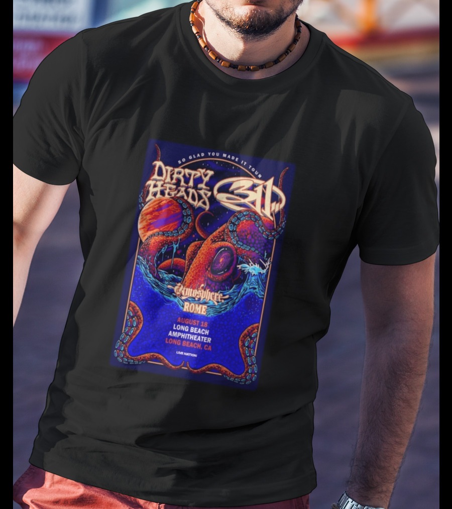 Dirty Heads August 18 2026 At Long Beach Amphitheater Show T-Shirt
