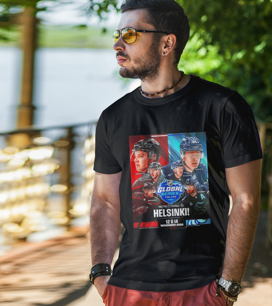NHL Global Series Finland 2026 Helsinki Carolina Hurricanes Vs Seattle Kraken November 12 14 T-Shirt