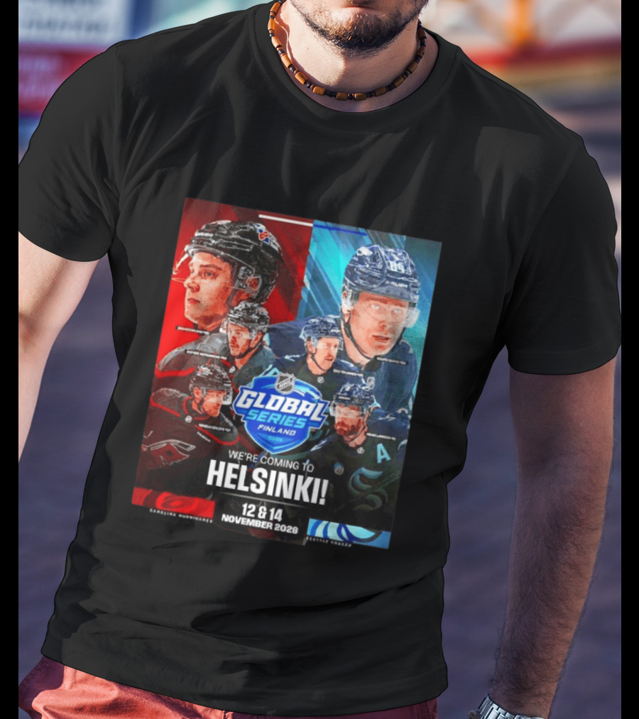 NHL Global Series Finland 2026 Helsinki Carolina Hurricanes Vs Seattle Kraken November 12 14 T-Shirt