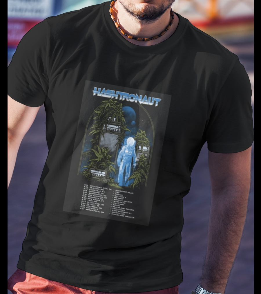 Hashtronaut June 2026 Tour Dates Oklahoma St Louis Louisville Richmond Brooklyn Troy Cleveland Detroit Columbus Minneapolis T-Shirt