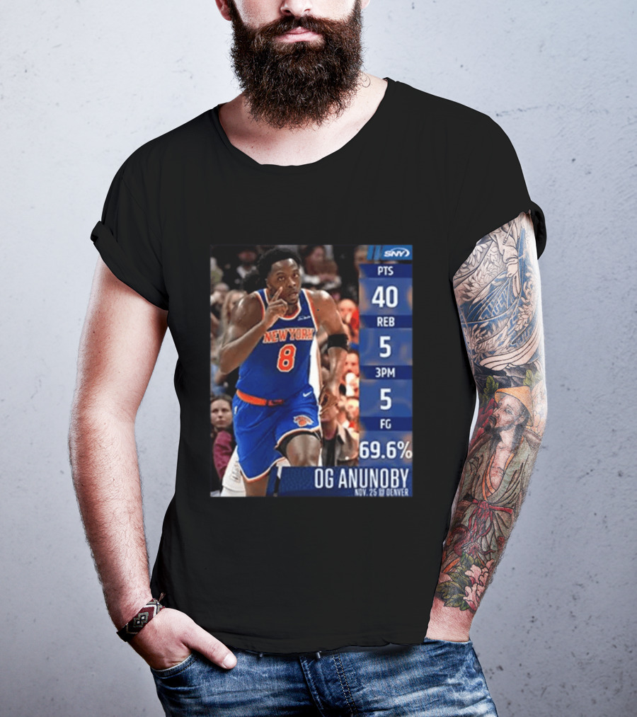 OG Anunoby 40 Points New York Performance Nov 25 Denver T-Shirt