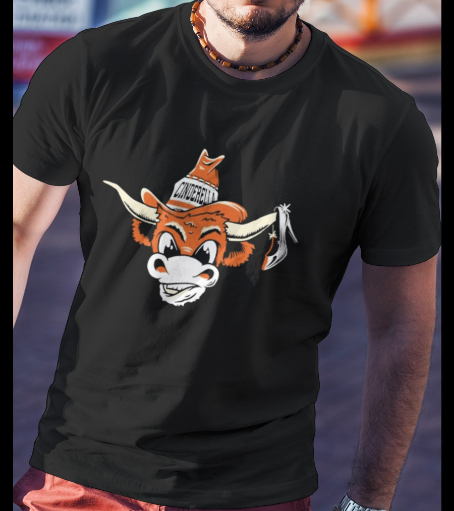 Texas Longhorns Cinderella Cowboy Hat High Heel T-Shirt
