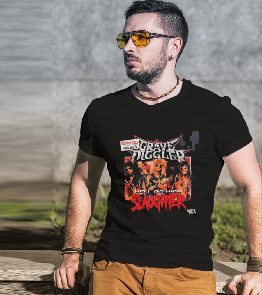 Ice Nine Kills Grave Diggler Hell Or High Slaughter From Ready Or Not 2 Here I Come T-Shirt