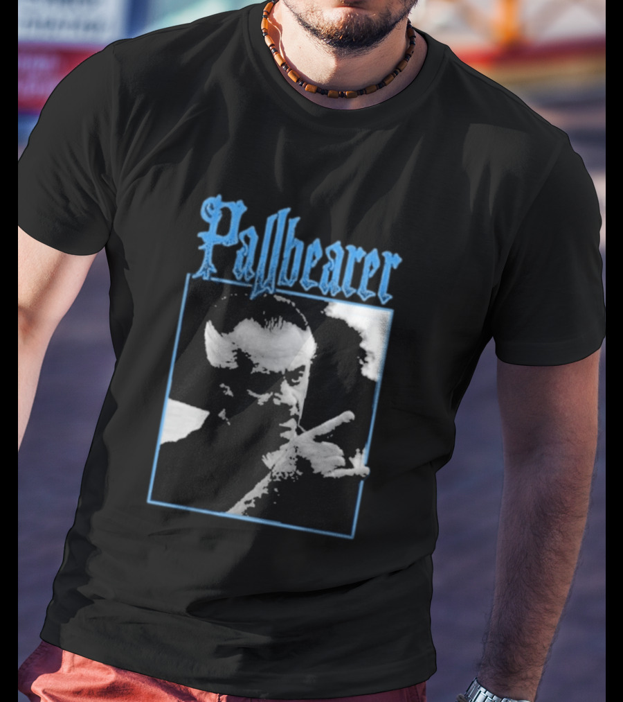 Pallbearer Gothic Font Black And White T-Shirt