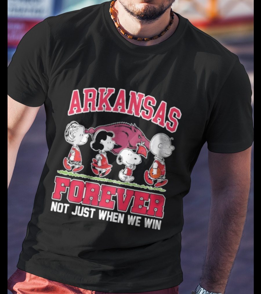 Arkansas Basketball Forever Peanuts Not Just When We Win T-Shirt