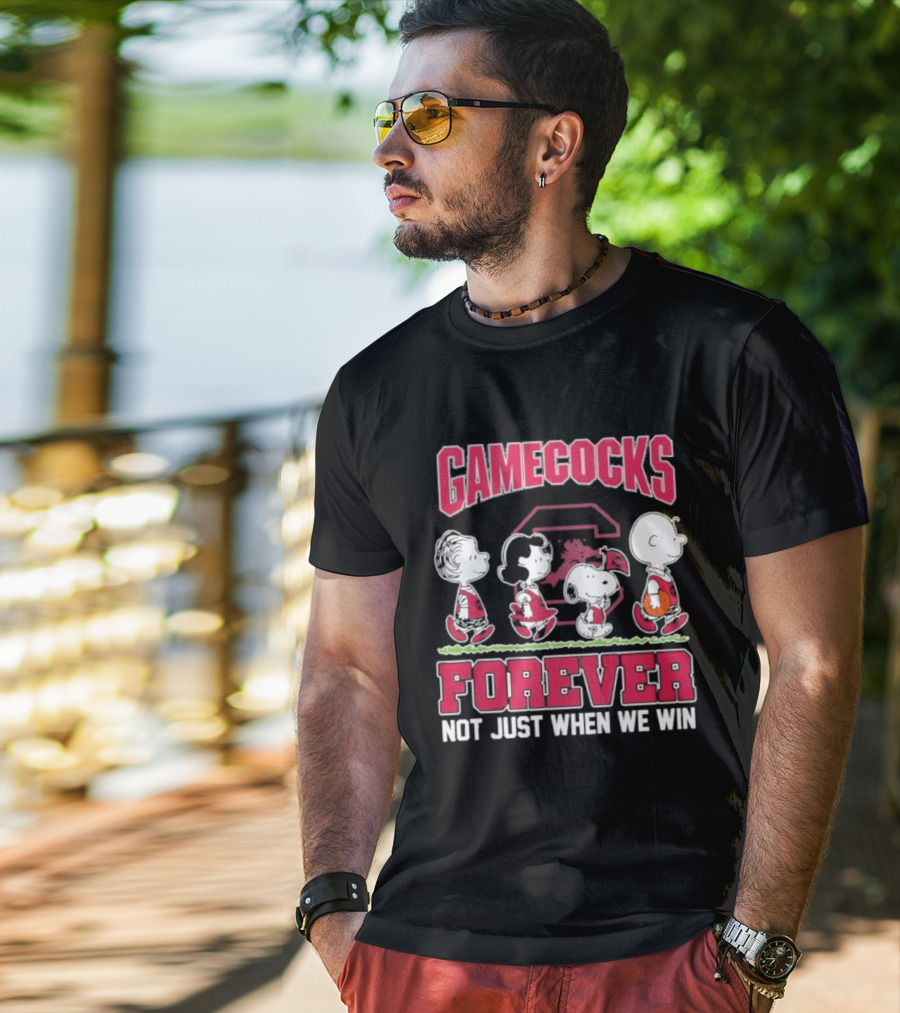 Gamecocks Peanuts Not Just When We Win Forever T-Shirt