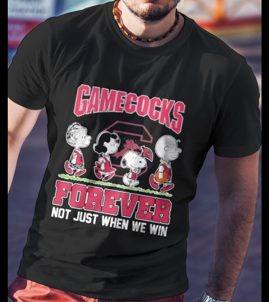 Gamecocks Peanuts Not Just When We Win Forever T-Shirt