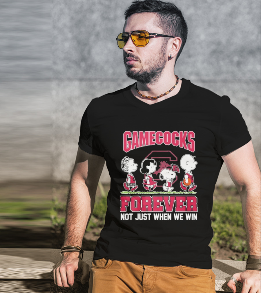 Gamecocks Peanuts Not Just When We Win Forever T-Shirt