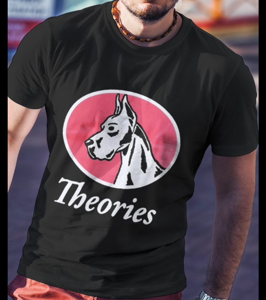 Theories Of Atlantis Champ Faded Brown Great Dane Oval T-Shirt