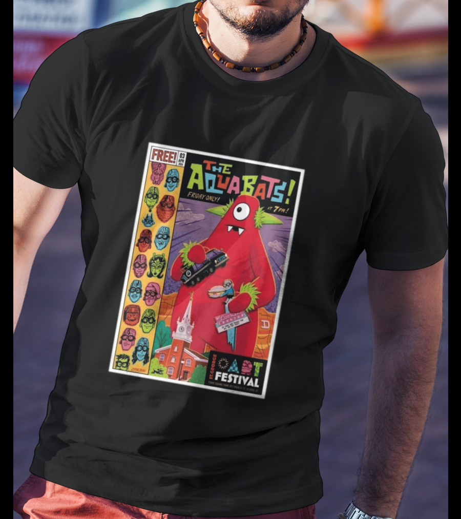 THE AQUABATS! St. George Festival April 3 2026 Featuring Monster And Masked Characters T-Shirt