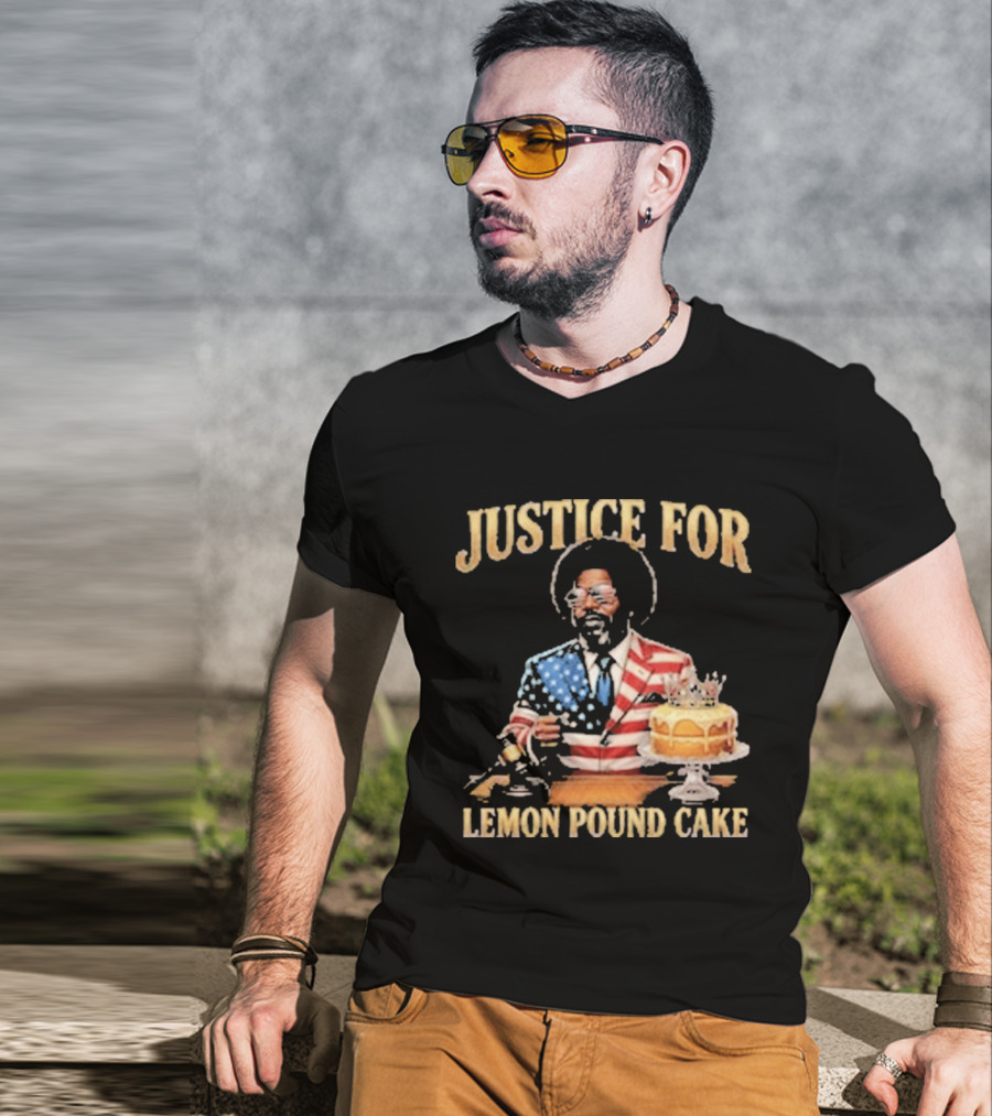 Justice For Lemon Pound Cake Afroman American Flag Suit T-Shirt