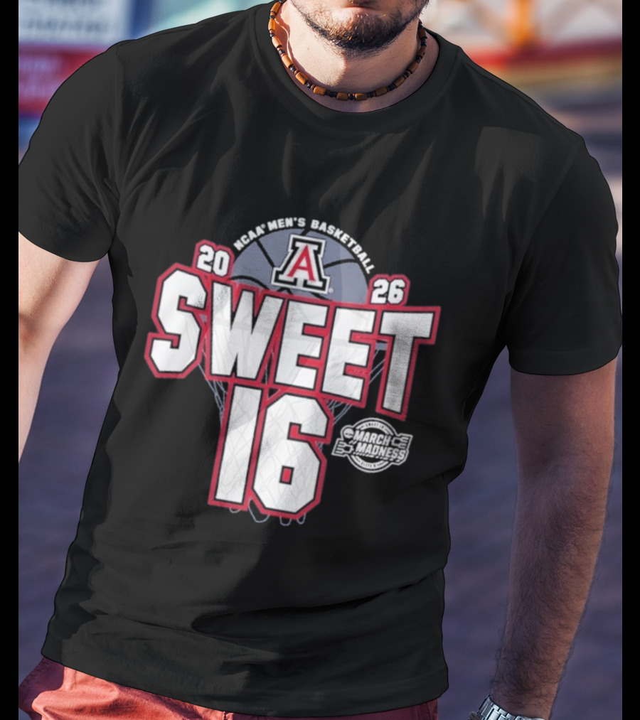 Arizona Wildcats 2026 Sweet 16 Men's Basketball Tournament March Madness T-Shirt