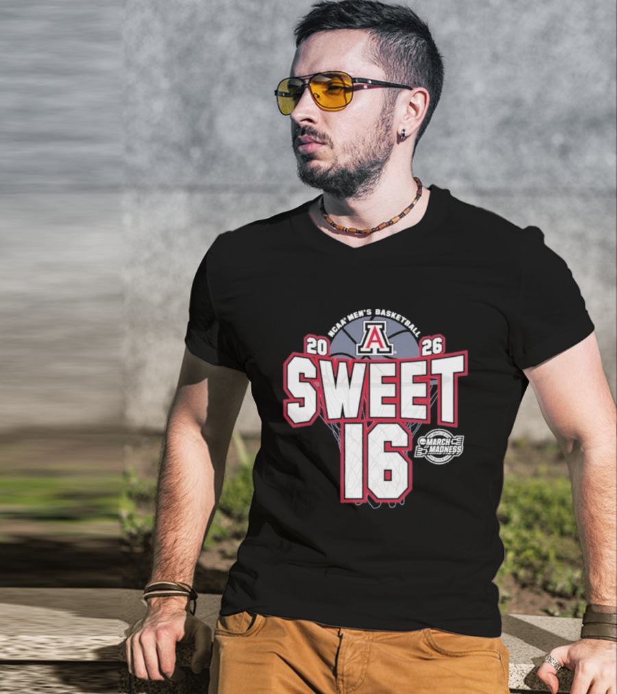 Arizona Wildcats 2026 Sweet 16 Men's Basketball Tournament March Madness T-Shirt