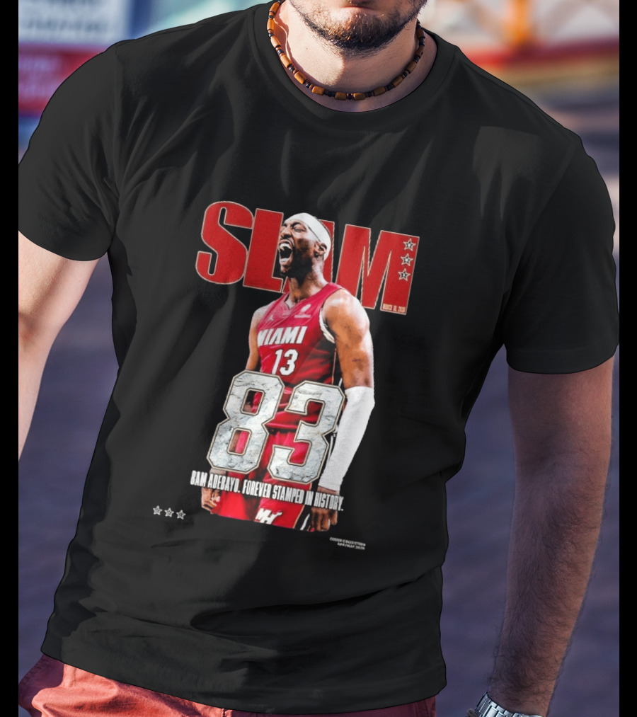Slam March 2023 Bam Adebayo Miami 83 Points Forever Stamped In History T-Shirt