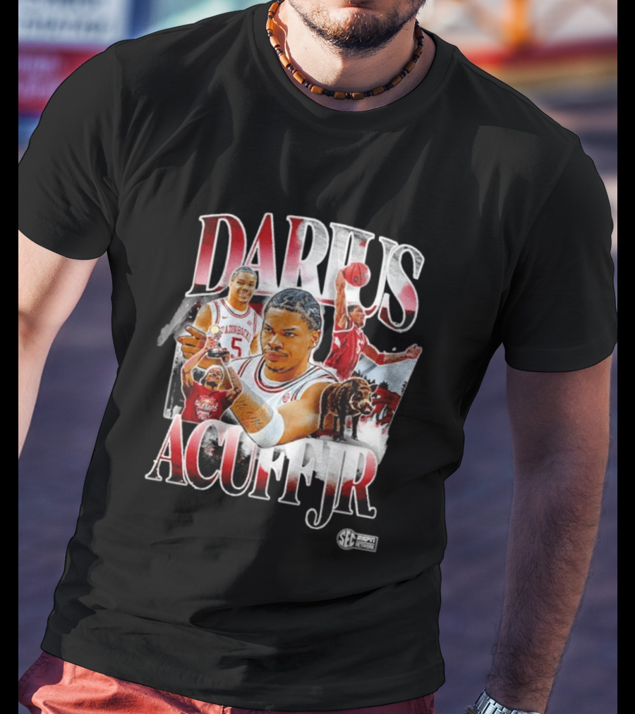 Darius Acuff Jr. Arkansas Razorbacks Basketball SEC Network T-Shirt