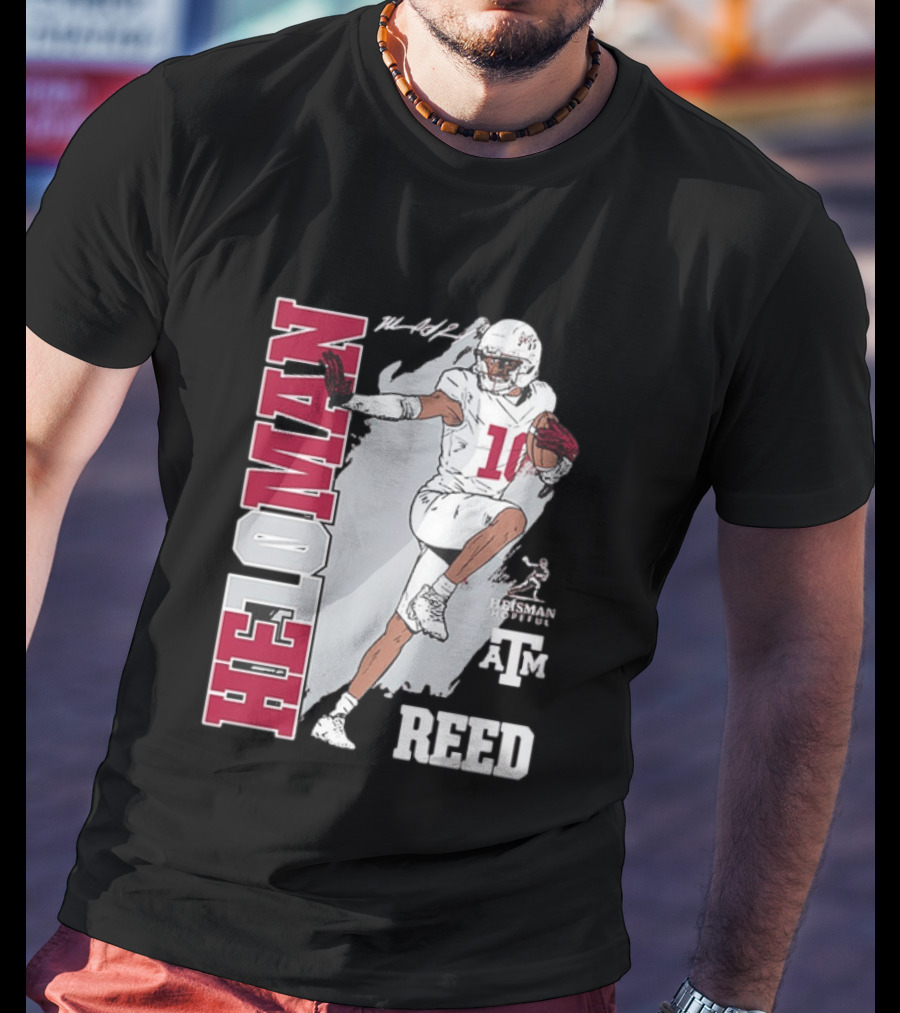 Marcel Reed Texas A&M Aggies Heloman Heisman Pose T-Shirt