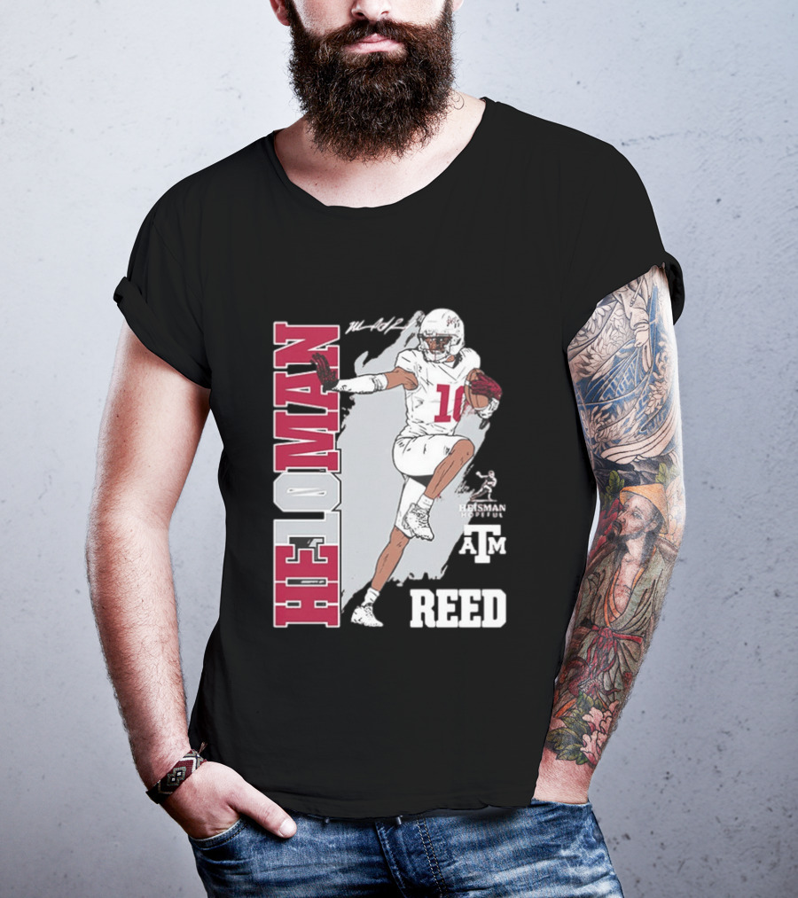 Marcel Reed Texas A&M Aggies Heloman Heisman Pose T-Shirt