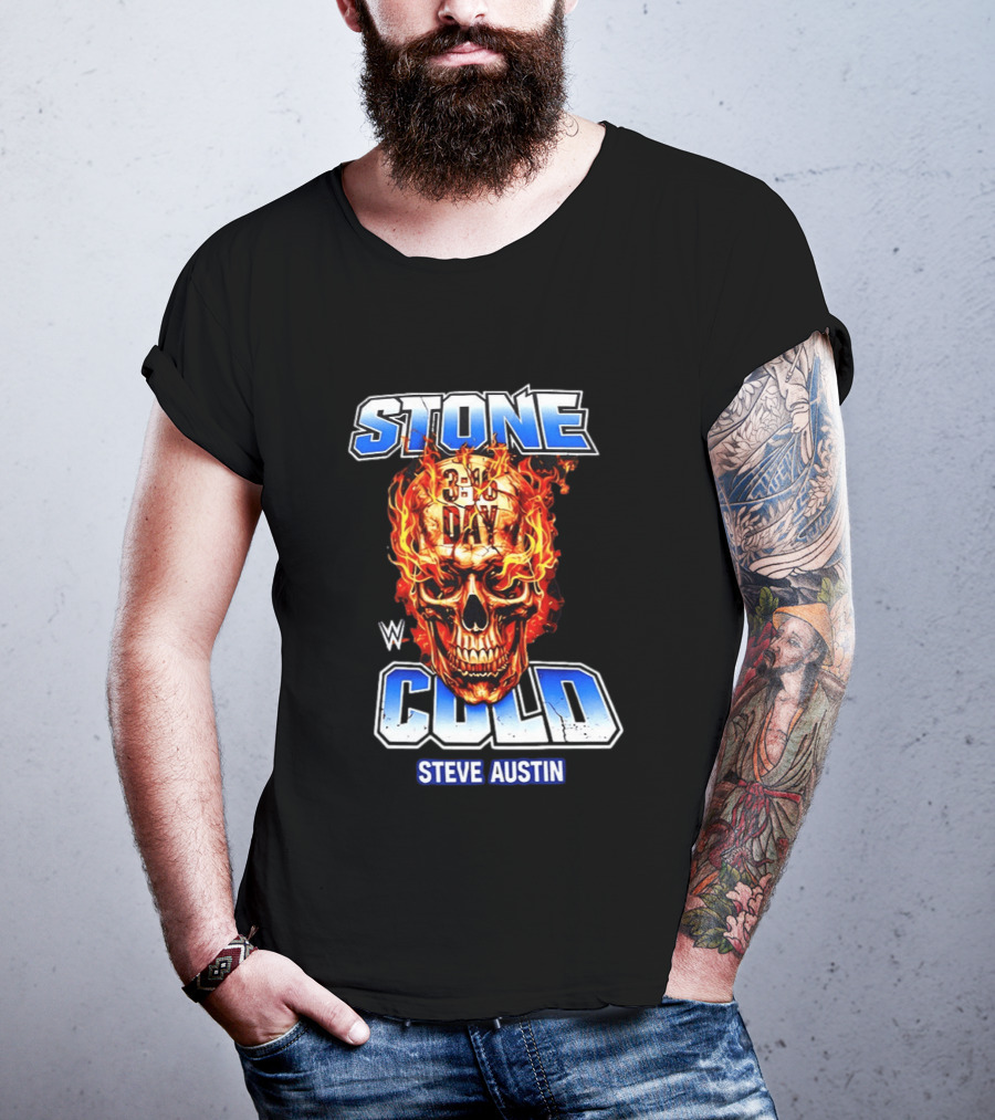 WWE Stone Cold Steve Austin 3:16 Day Flaming Skull 2026 T-Shirt