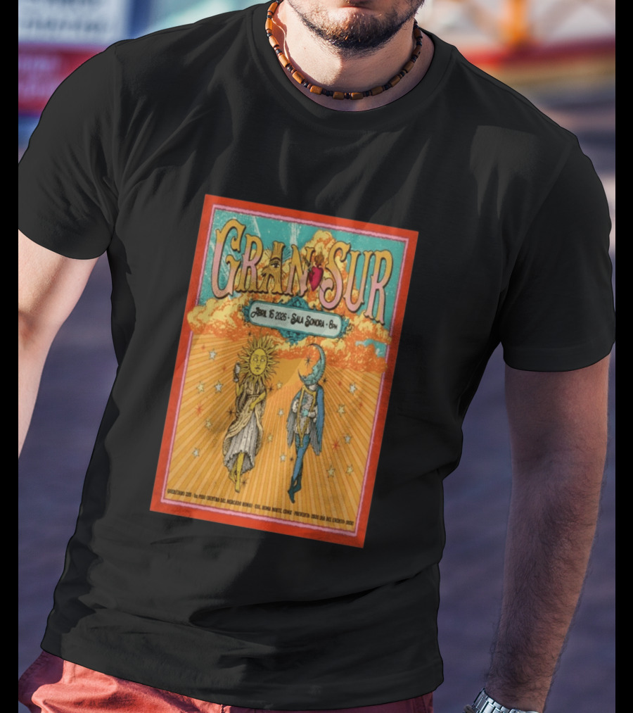 Gran Sur Abril 16 2026 Sala Sonora Roma Norte Mexico City Sun And Moon T-Shirt