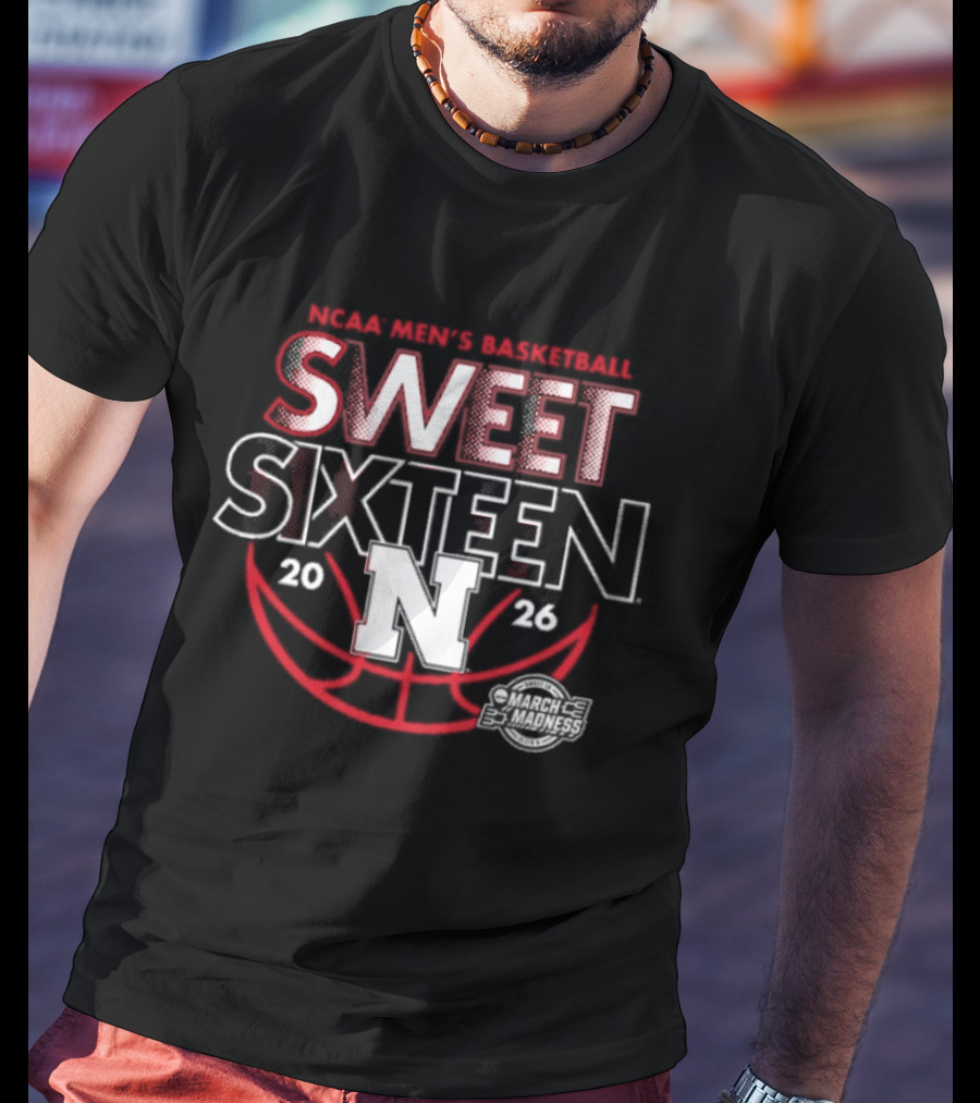 Nebraska Men's Basketball Sweet Sixteen 2026 March Madness T-Shirt