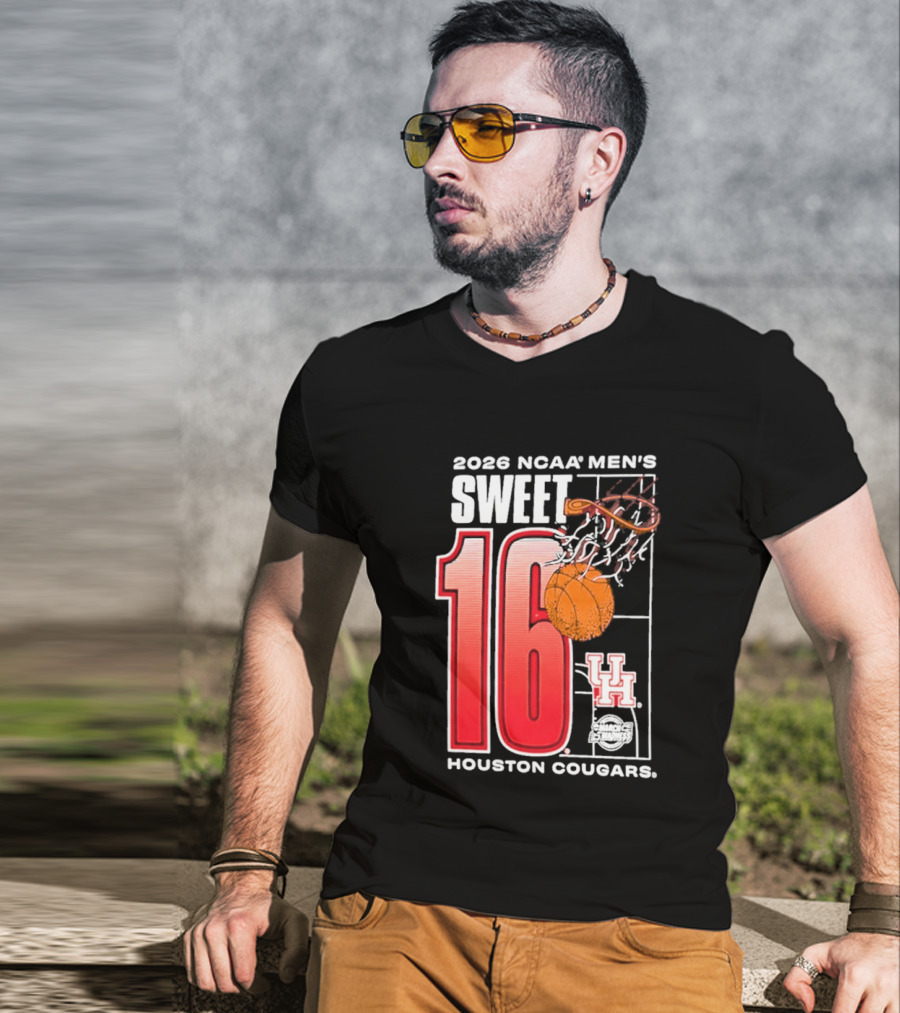 2026 NCAA Men's Sweet 16 Bound Houston Cougars Basketball T-Shirt