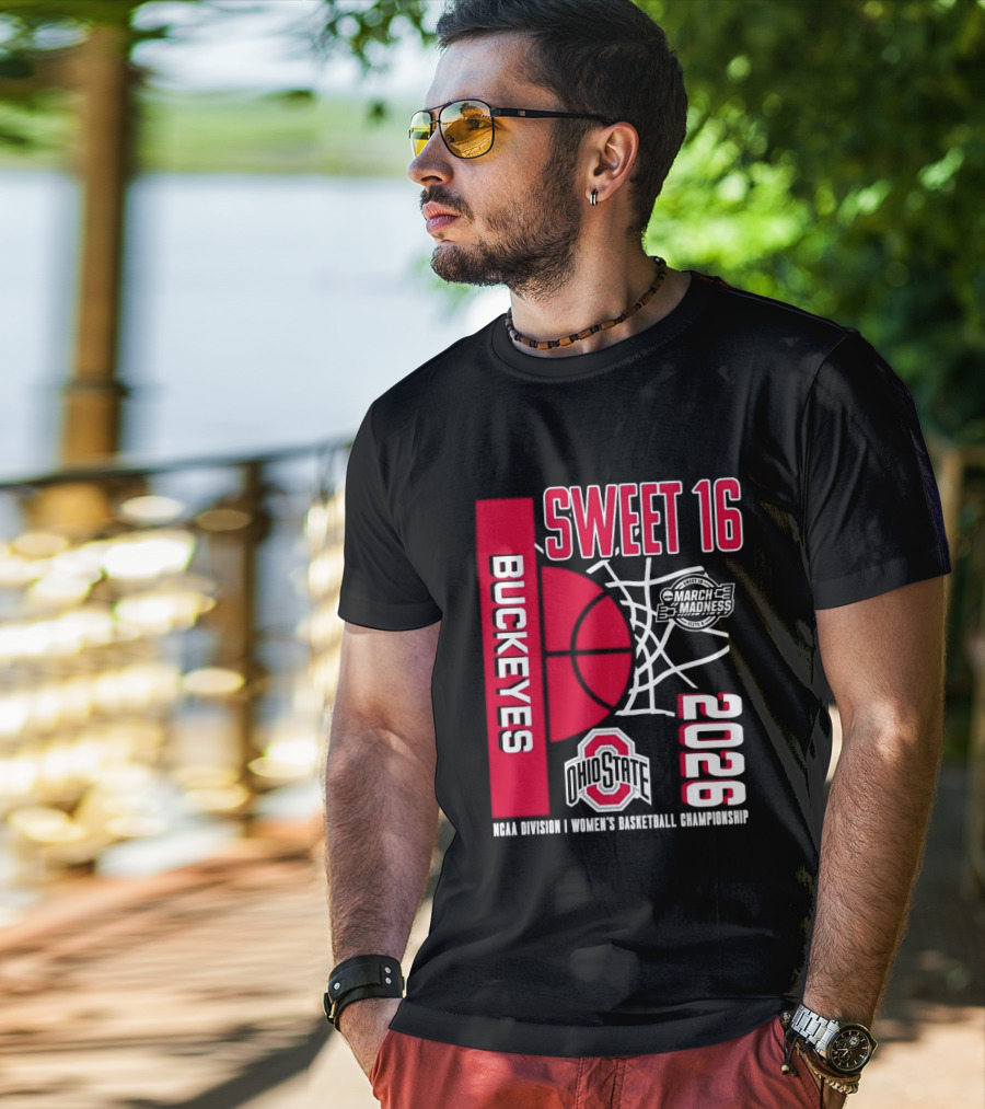 Ohio State Buckeyes 2026 Sweet 16 NCAA Division I Women's Basketball March Madness Championship T-Shirt