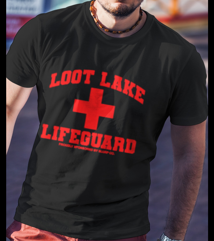 Loot Lake Lifeguard Red Cross Gaming T-Shirt