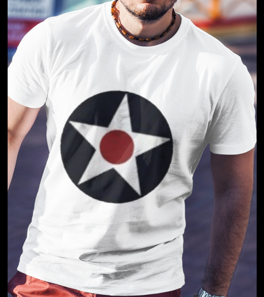 United States Army Air Forces 1940s Star Roundel Pocket Insignia T-Shirt