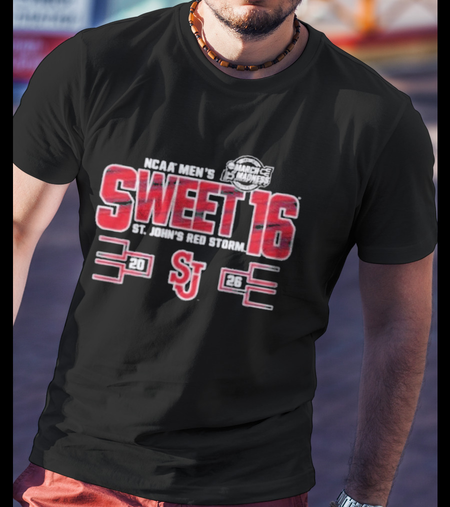 NCAA Men's 2026 Sweet 16 St. John's Red Storm SJ T-Shirt