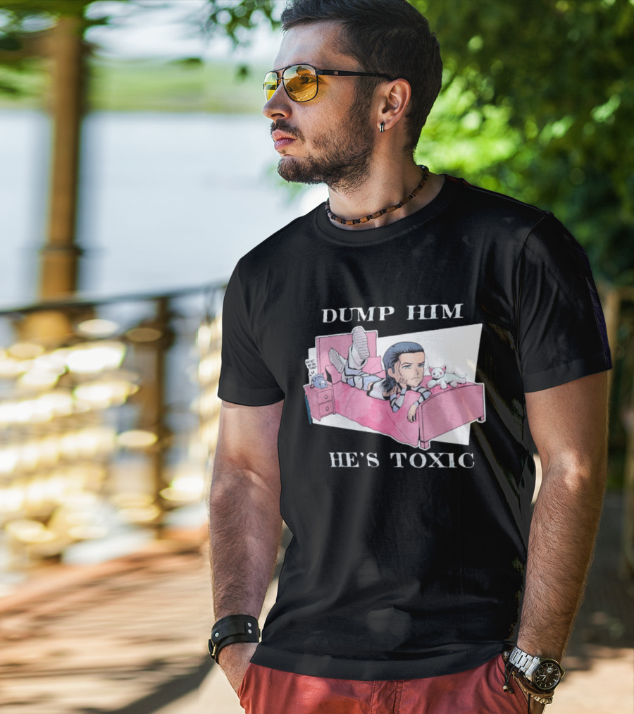 Dump Him He's Toxic Cartoon Kit Wilson WWE T-Shirt