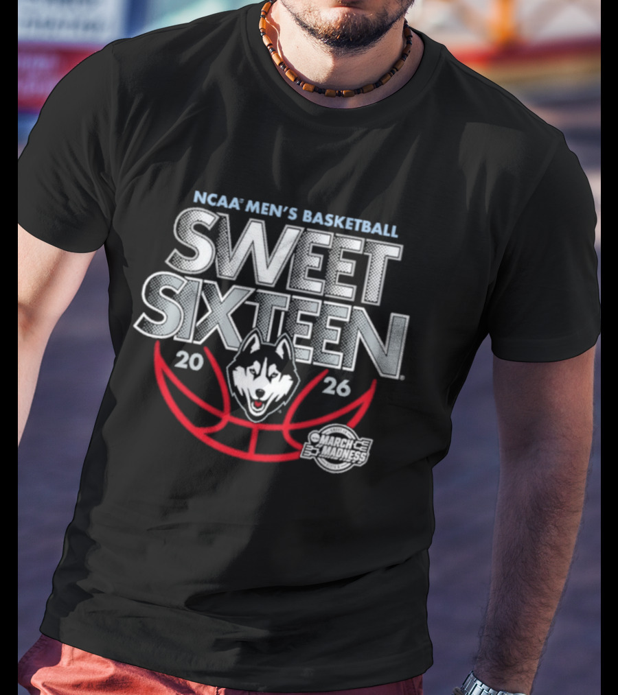 NCAA Men's Basketball Sweet Sixteen 2026 UConn Huskies T-Shirt