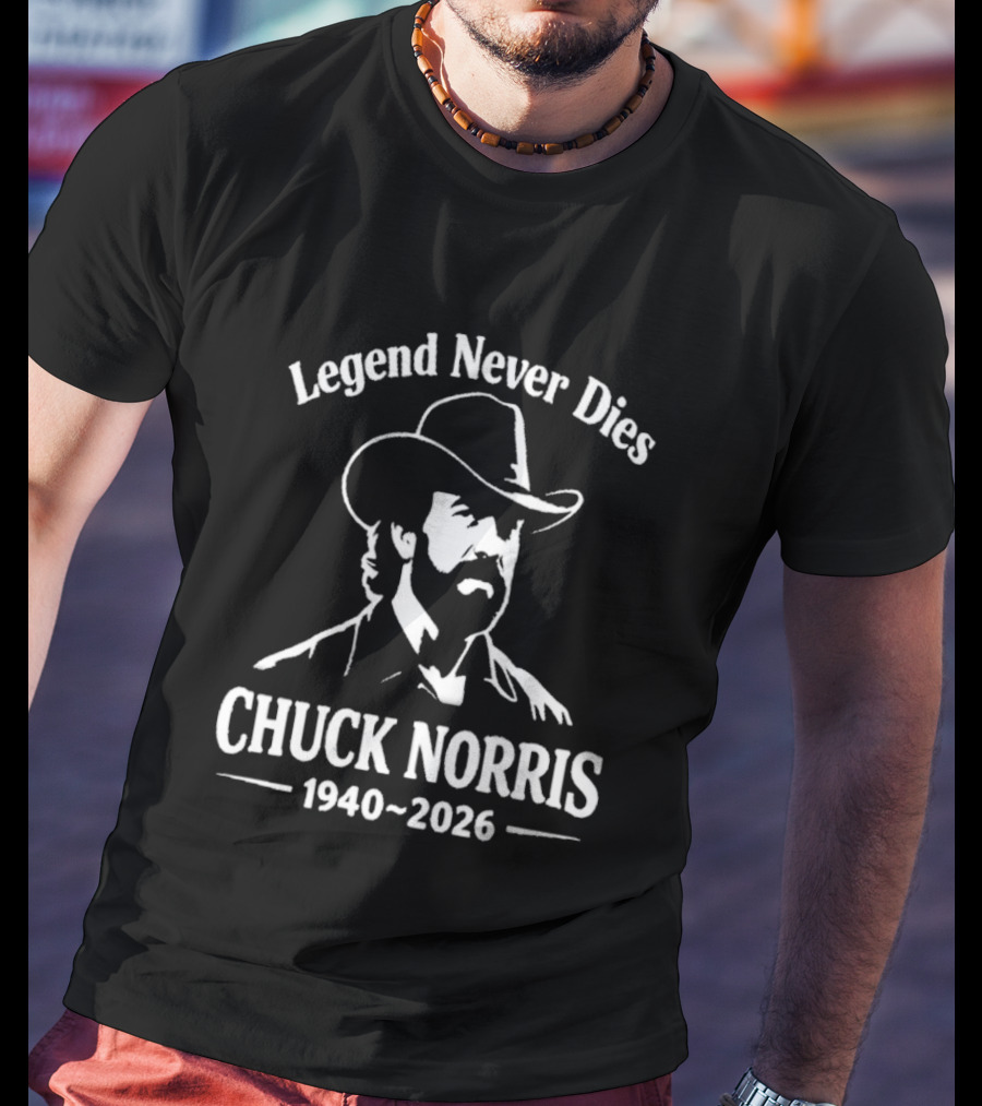 Legend Never Dies Chuck Norris 1940 2026 Cowboy Hat T-Shirt