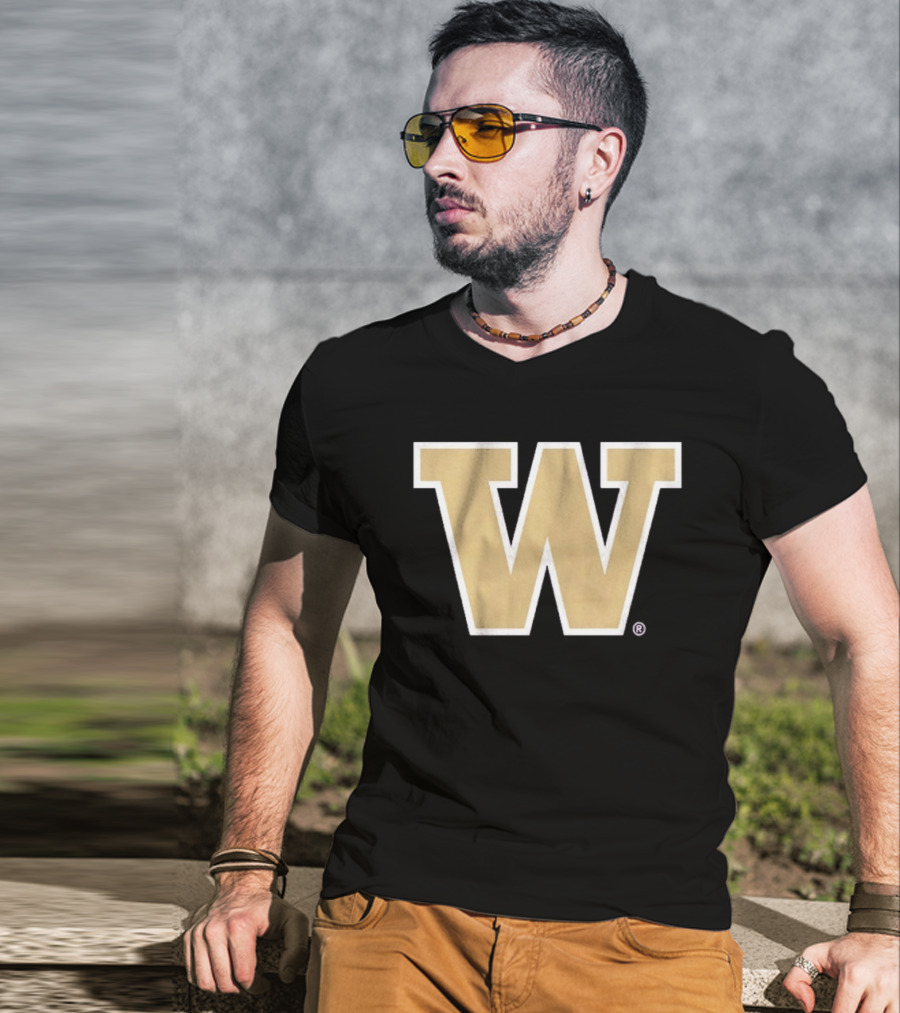 Washington Huskies Primary Gold W T-Shirt
