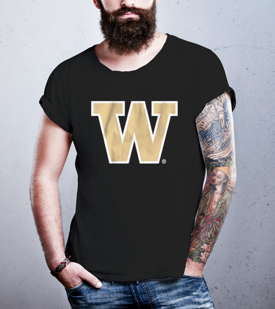Washington Huskies Primary Gold W T-Shirt