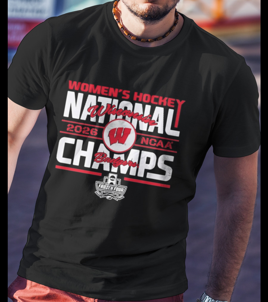 Wisconsin Badgers 2026 NCAA Women's Hockey National Champs T-Shirt