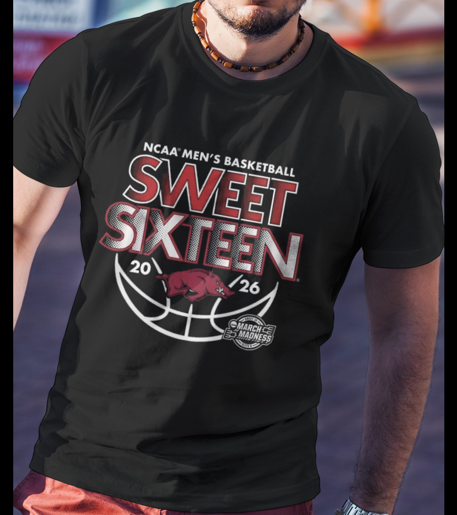 NCAA Men's Basketball Sweet Sixteen Arkansas Razorbacks 2026 T-Shirt