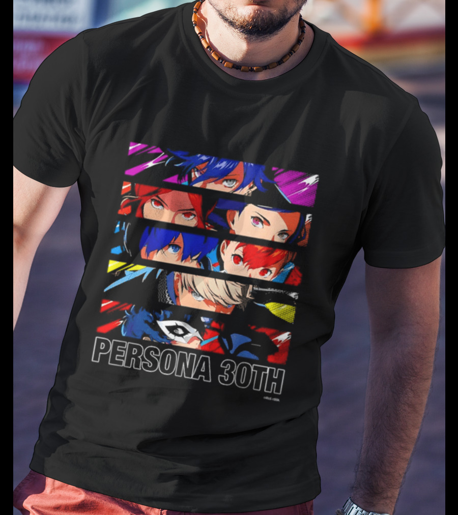 Atlus Persona 30th Protagonist Series Hero Line Up Anniversary Celebration T-Shirt