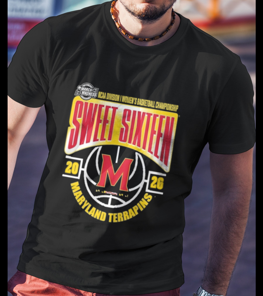 Maryland Terrapins Sweet Sixteen NCAA DI Women's Basketball March Madness 2026 T-Shirt