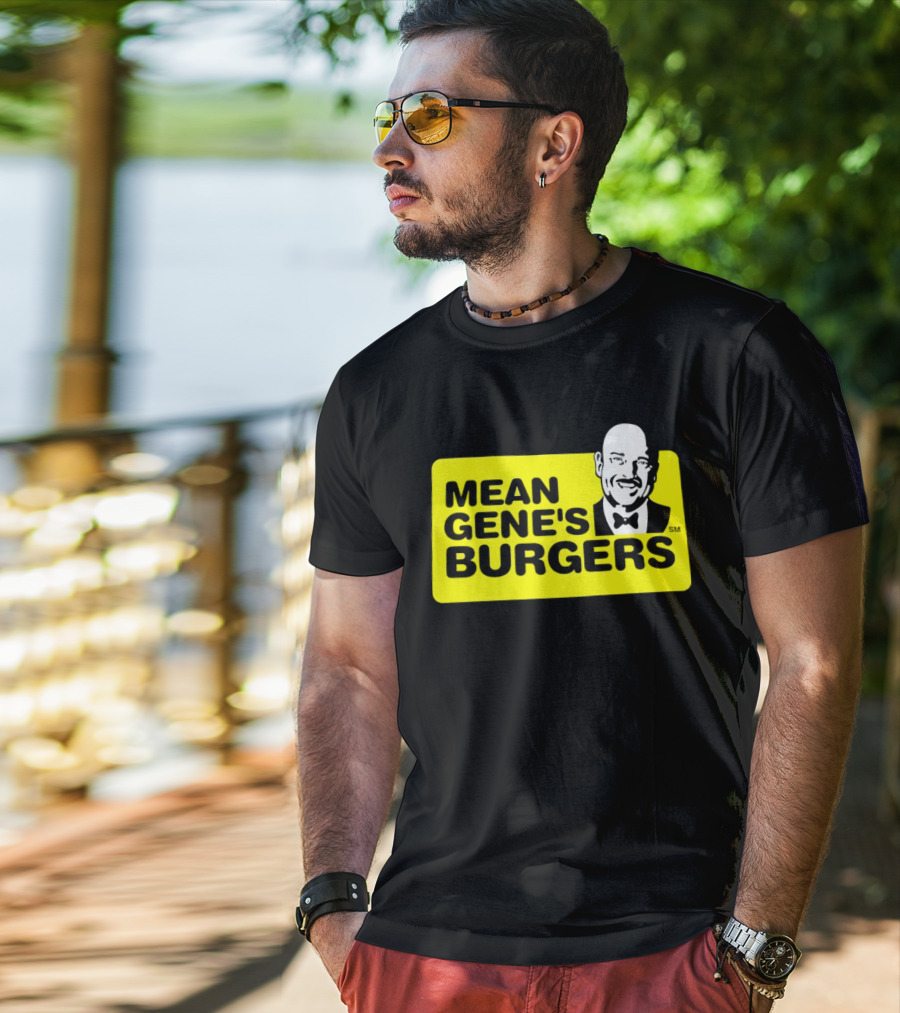 Mean Gene's Burgers Classic Logo With Iconic Bowtie T-Shirt