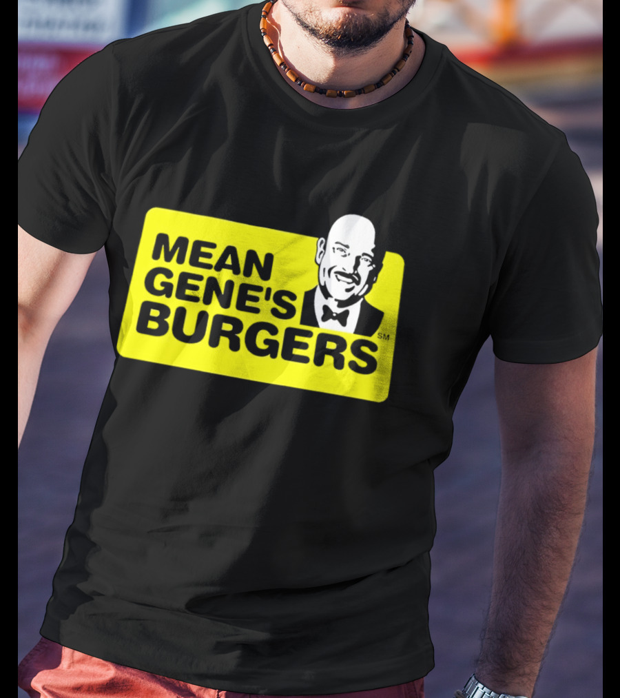 Mean Gene's Burgers Classic Logo With Iconic Bowtie T-Shirt