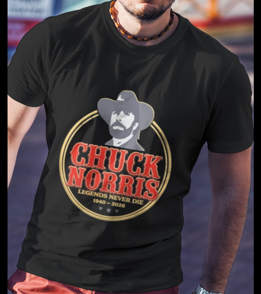 Chuck Norris Legends Never Die 1940 2026 T-Shirt
