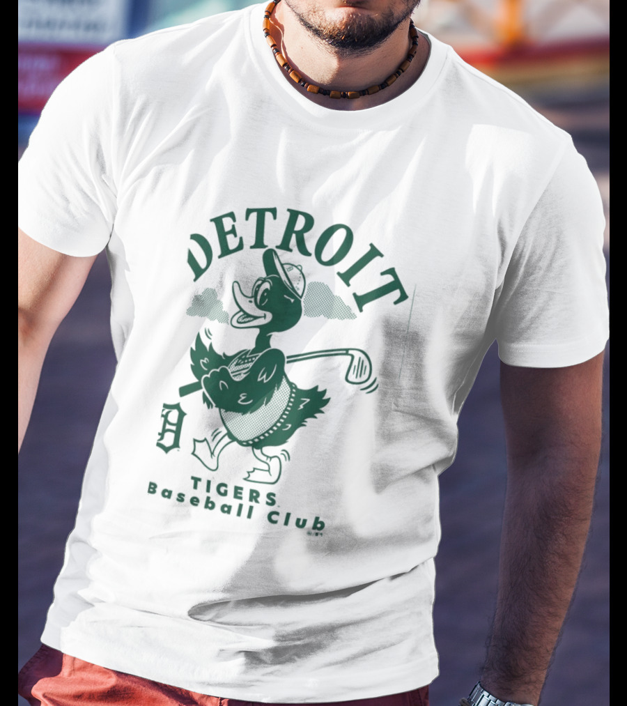 Detroit Tigers Baseball Club Duck Walking T-Shirt