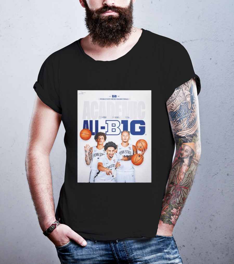 Penn State Men's Basketball Academic All Big Ten Honors 2026 Players T-Shirt