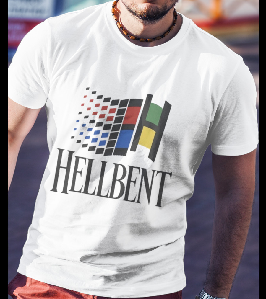 Hellbent Records Retro Pixelated Windows T-Shirt