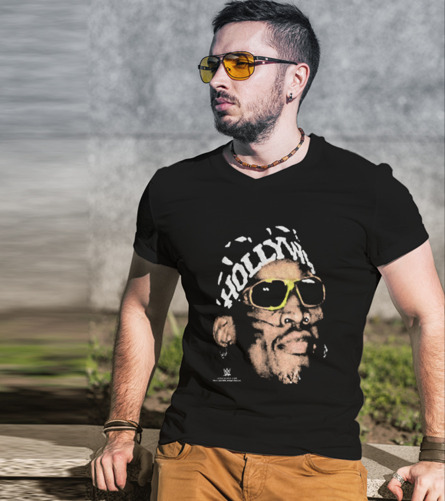 Dennis Rodman Hold My Own WWE Bandana Snow Wash T-Shirt