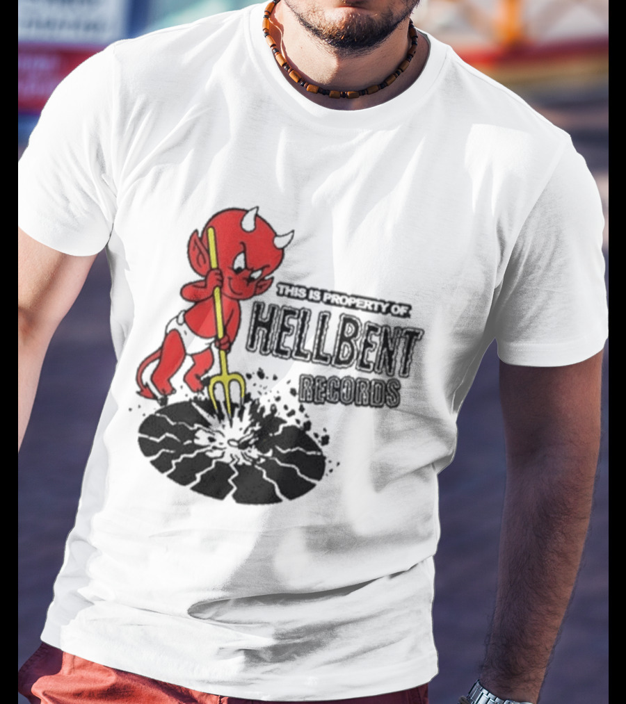 Hellbent Records Mischievous Devil Vinyl Smash T-Shirt