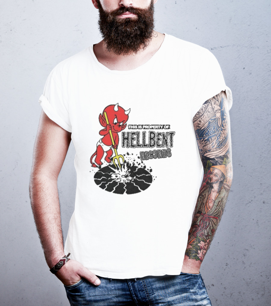 Hellbent Records Mischievous Devil Vinyl Smash T-Shirt