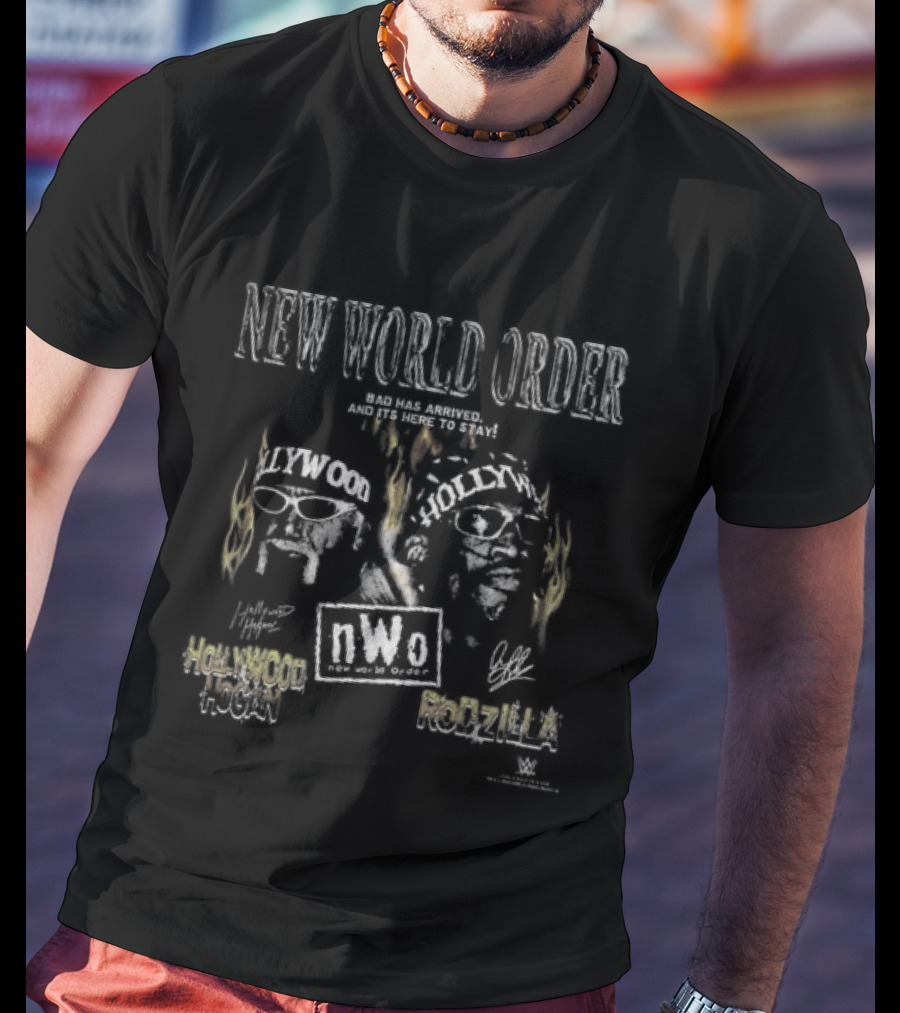 New World Order Dennis Rodman Unstoppable Snow Wash T-Shirt
