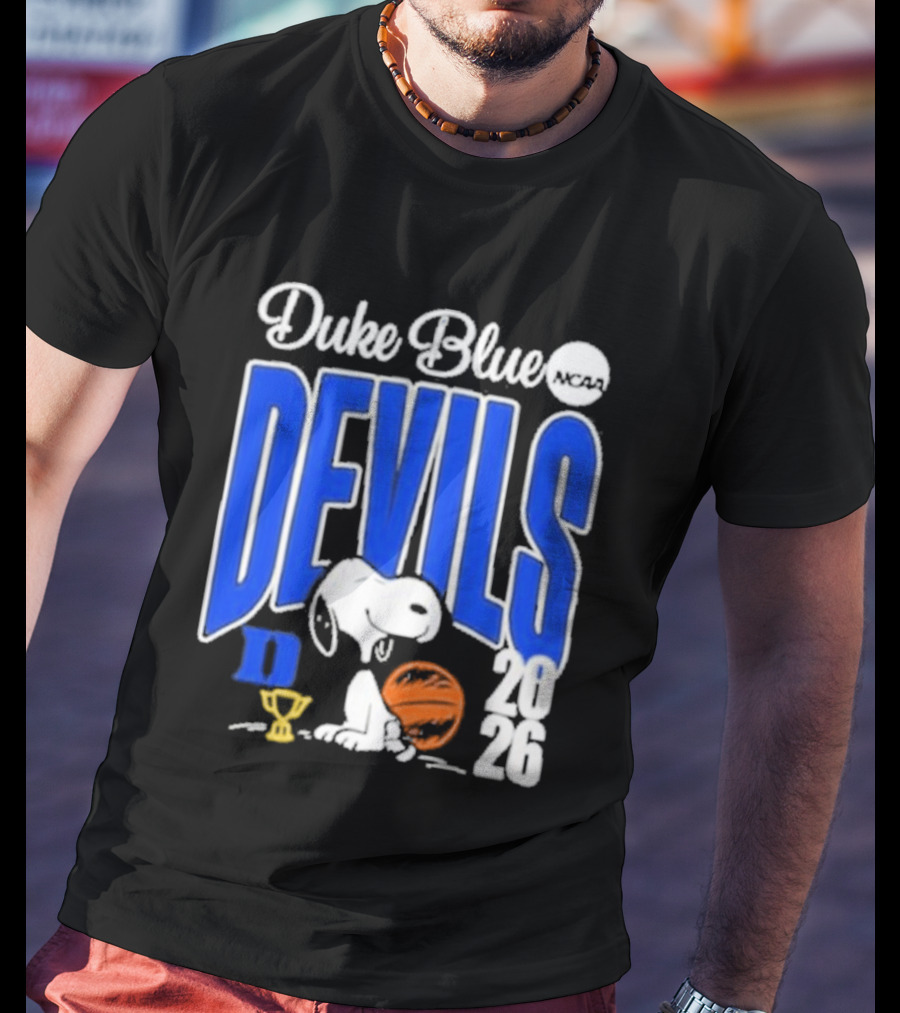 Duke Blue Devils Snoopy Basketball 2026 NCAA Champions T-Shirt